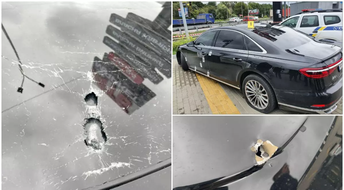 Tentativă de asasinat în Ucraina. Mașina unui consilier al președintelui, ciuruită de gloanțe