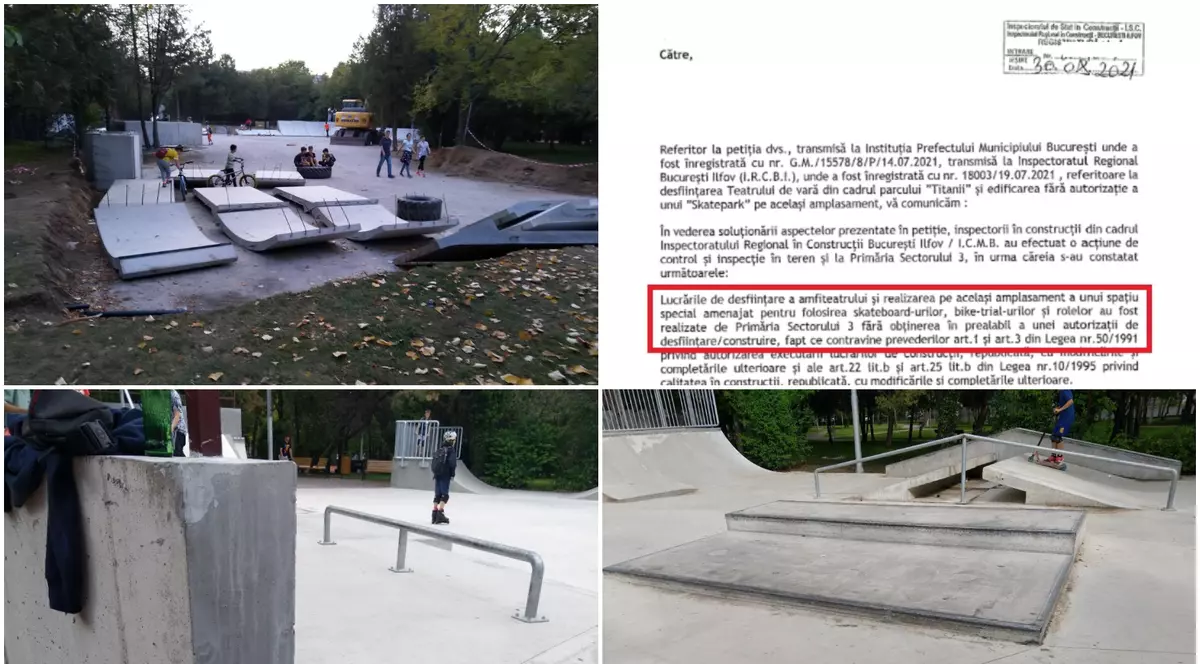 Primăria lui Negoiță, un nou șantier cu probleme: un amfiteatru de vară a fost transformat fără avize în skatepark. Reacția locuitorilor din zonă