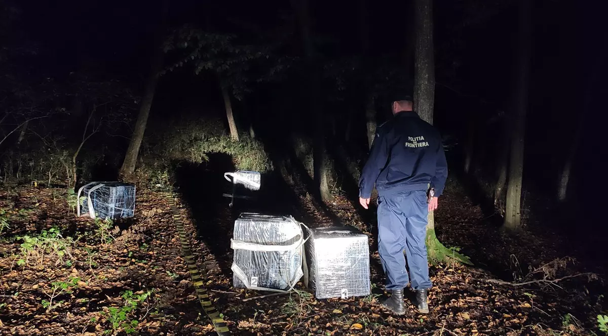 6.000 de pachete de țigări, confiscate la Darabani. Polițiștii au tras focuri de armă pentru a opri traficanții