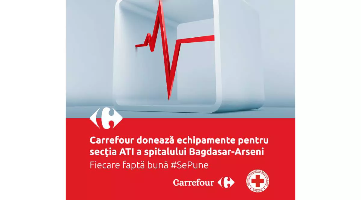 Crucea Roşie Română şi Carrefour România donează echipamente medicale pentru monitorizarea funcţiilor vitale în secţia ATI din „Bagdasar-Arseni”