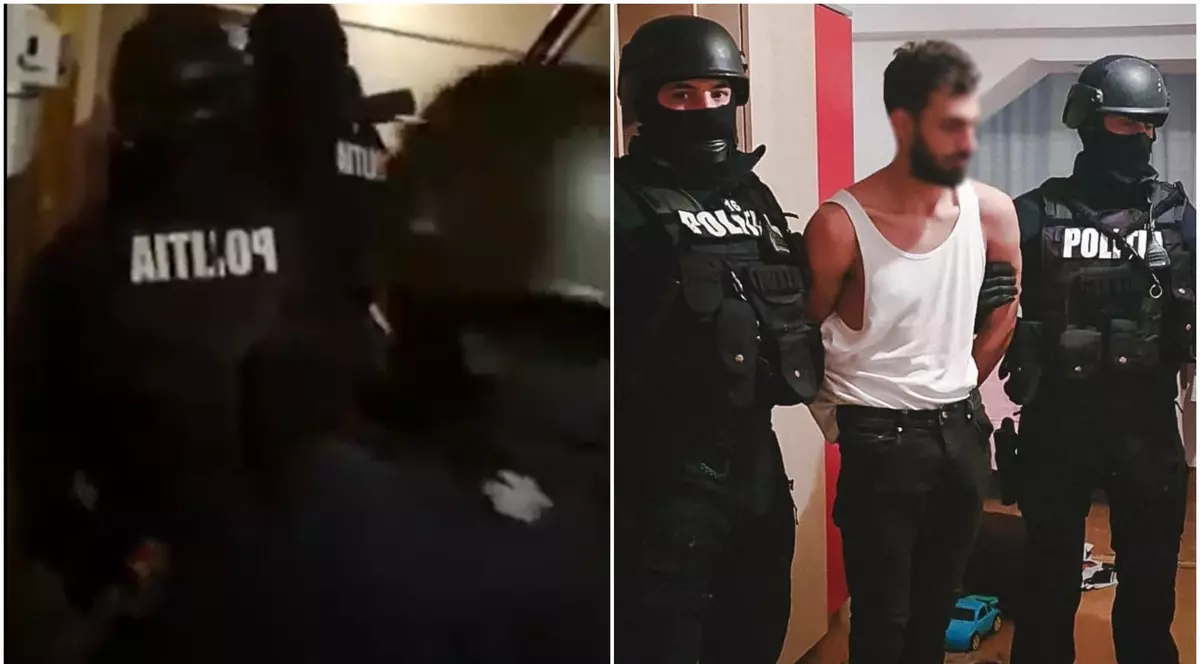 Momentul în care tatăl vitreg al fetiței ucise în Arad a fost ridicat de mascați