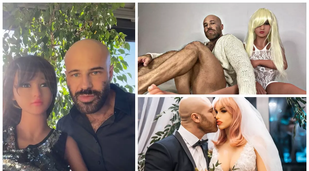 Un culturist a plecat în luna de miere cu a doua sa soție păpușă gonflabilă, după ce prima s-a spart