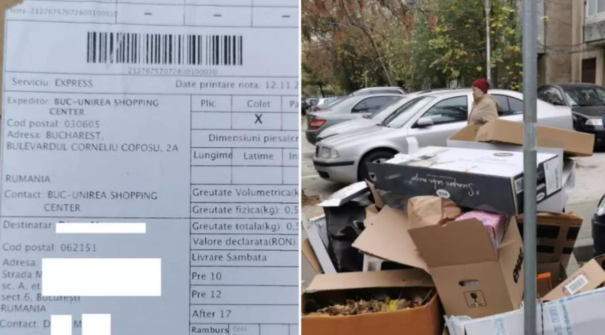 O bucureșteancă a primit acasă gunoiul pe care l-a aruncat în stradă, însoțit de o amendă