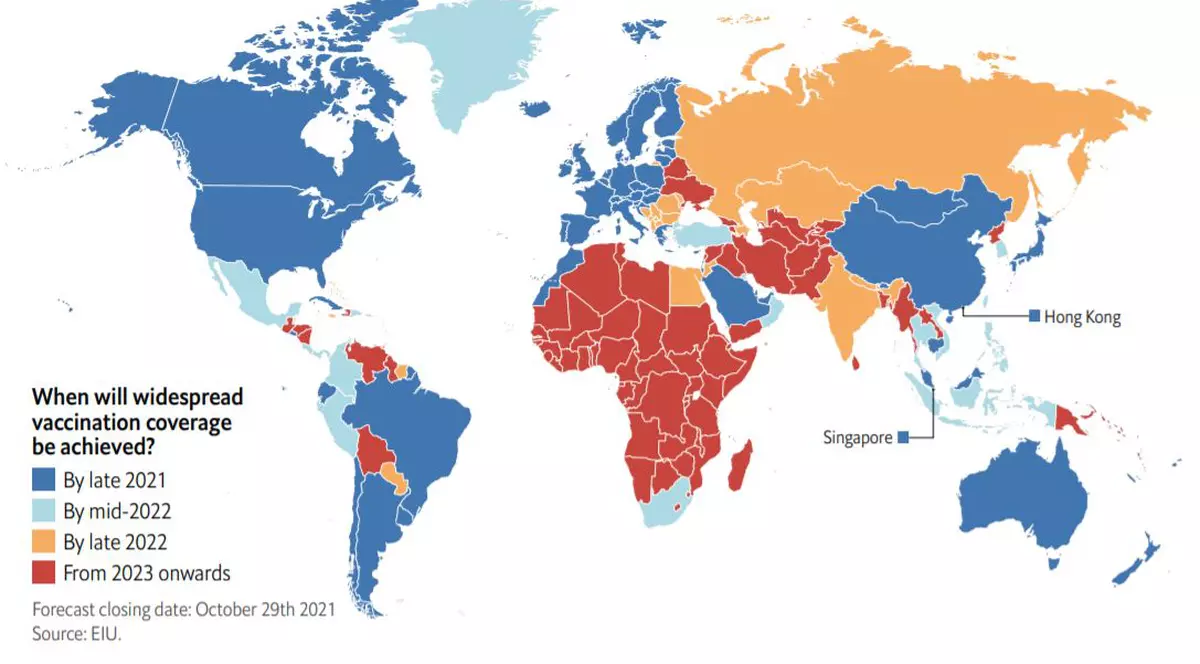 Harta care arată succesele și eșecurile vaccinării COVID în lume. Când va reuși România să își imunizeze populația pe scară largă