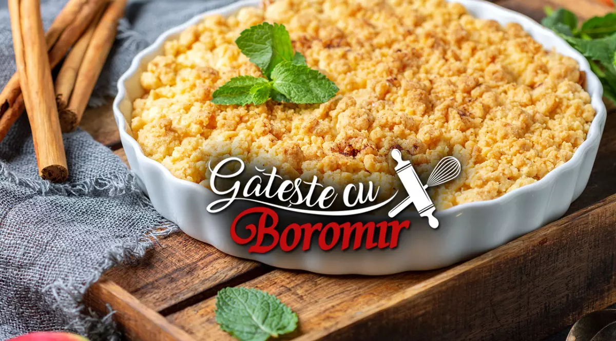 Crumble cu mere reinventat după rețeta Boromir