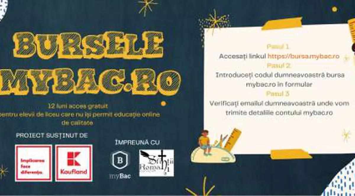 Elevii de liceu au acces la o noua platforma educationala prin bursele mybac.ro oferite de Kaufland Romania