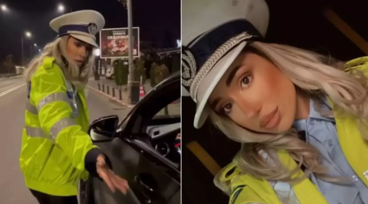O tânără din București, cercetată penal după ce s-a îmbrăcat în polițistă pentru a filma un clip pe Instragram