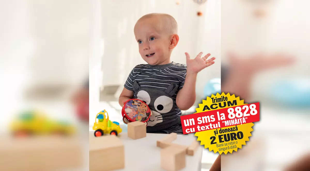 Bolnav de amiotrofie spinală, Mihăiță poate fi salvat cu un tratament genetic care costă 2.400.000 de dolari