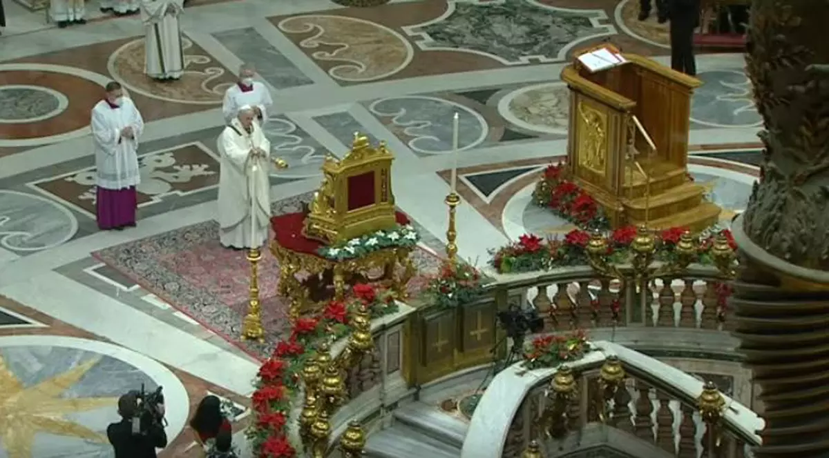 Slujba din ajunul de Crăciun, oficiată de Papa Francisc