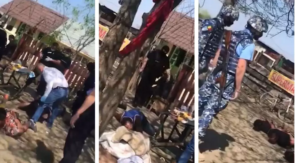 Poliția din Bolintin Vale, condusă în continuare de același polițist care a bătut un bărbat culcat pe jos și legat cu mâinile la spate