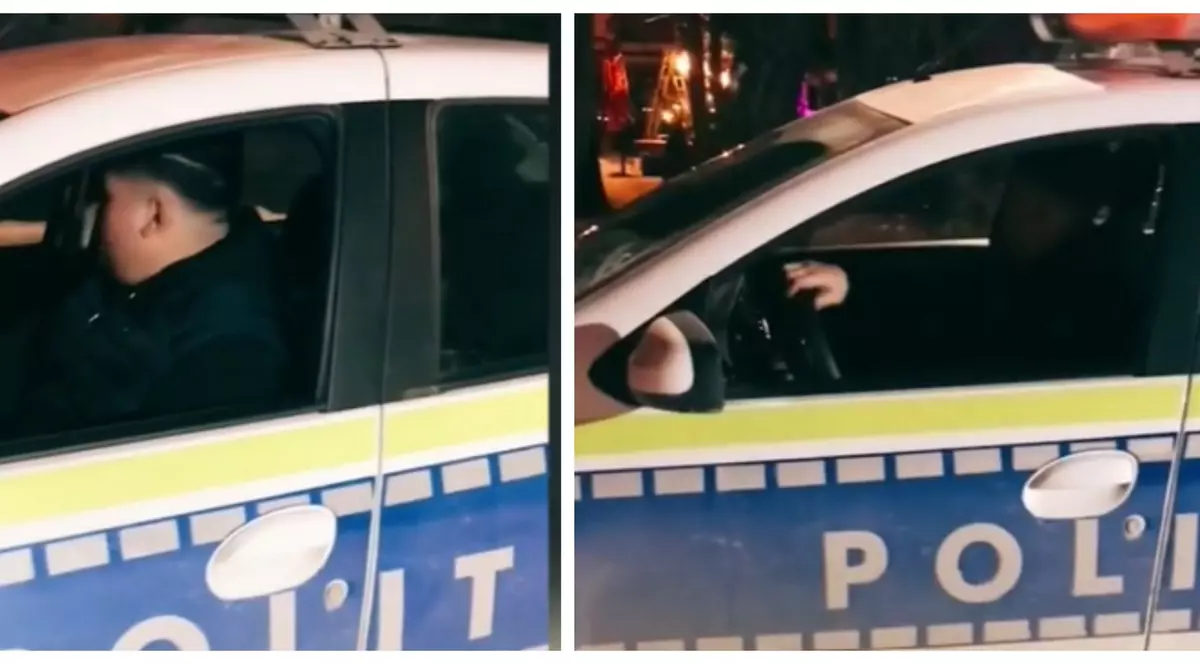 Tânărul care a postat pe TikTok un film cu el la volanul unei mașini de poliție, reţinut
