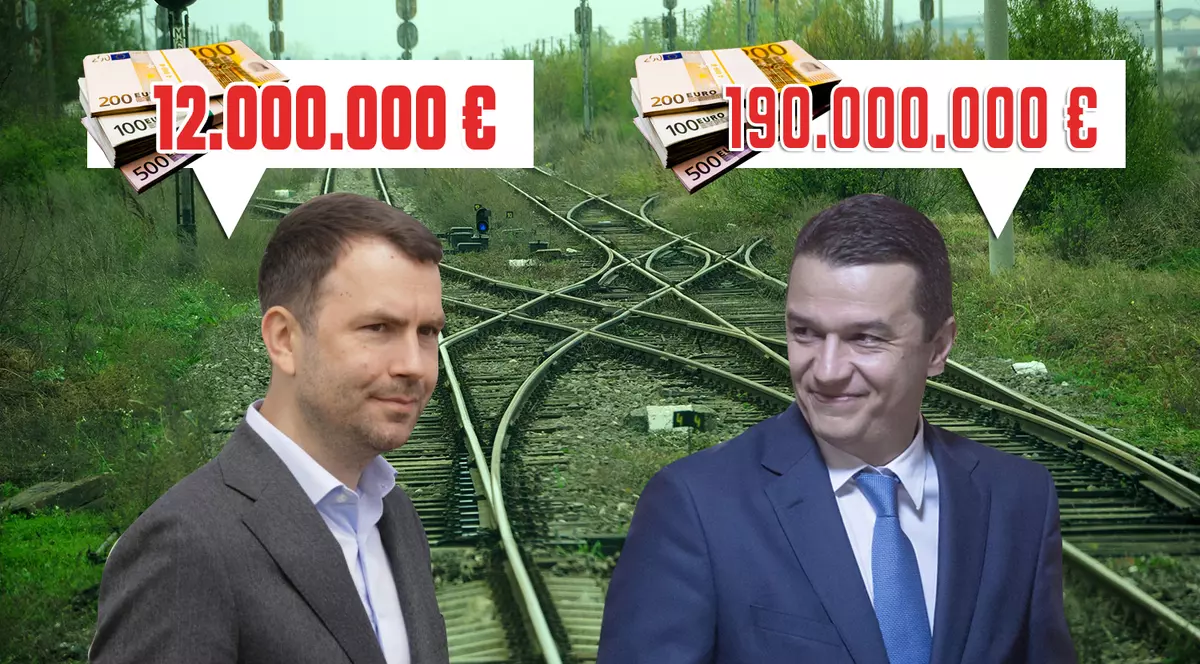 Cum explică Ministerul Transporturilor faptul că refacerea unui fir pe o rută CFR a costat 12 milioane de euro pe timpul lui Drulă, iar acum sare de 190 de milioane