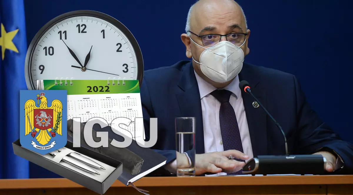 Inspectoratul coordonat de Arafat a dat 120.000 de euro pe cadouri și materiale publicitare - agende și ceasuri de perete personalizate pentru IGSU