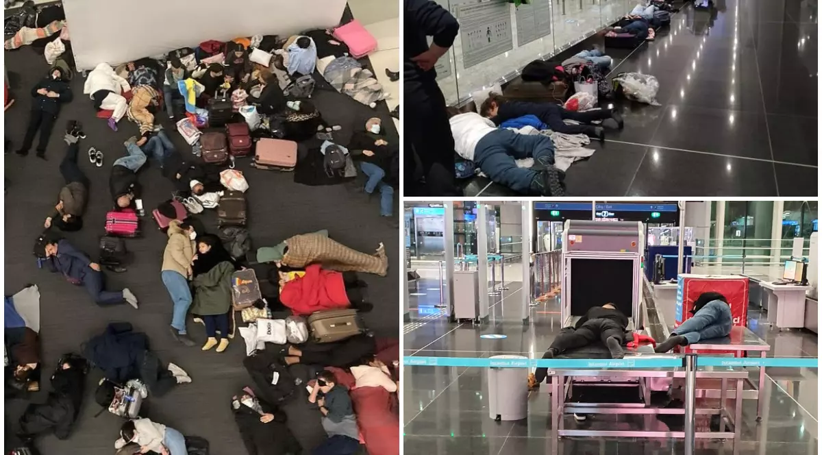 VIDEO | Cel mai mare aeroport din Europa a devenit cel mai mare „dormitor comun” de pe continent