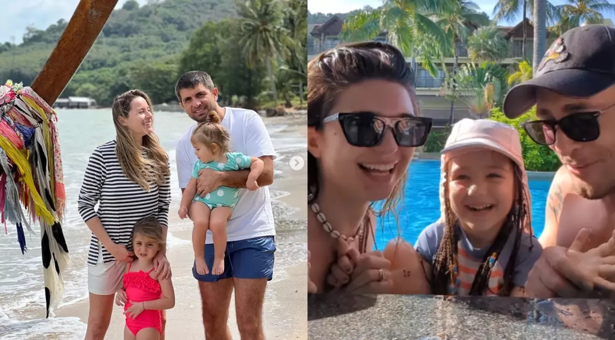 Imagine rară cu Laura Cosoi și Vladimir Drăghia alături de familiile lor. S-au întâlnit în vacanța din Thailanda