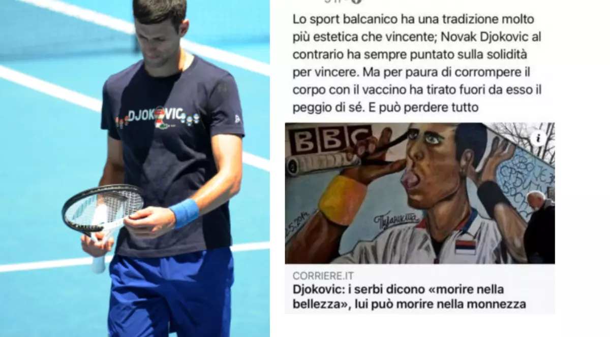 Derapaj în presa italiană. „Djokovic poate să moară în mizerie”, scrie cotidianul Corriere della Sera