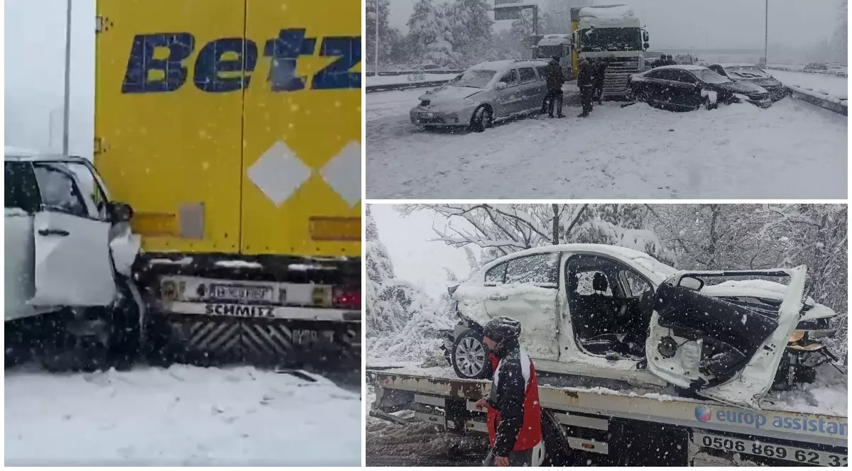 VIDEO | Români prinși în accidentul cu 37 de mașini și 22 de răniți, de pe o autostradă din Turcia