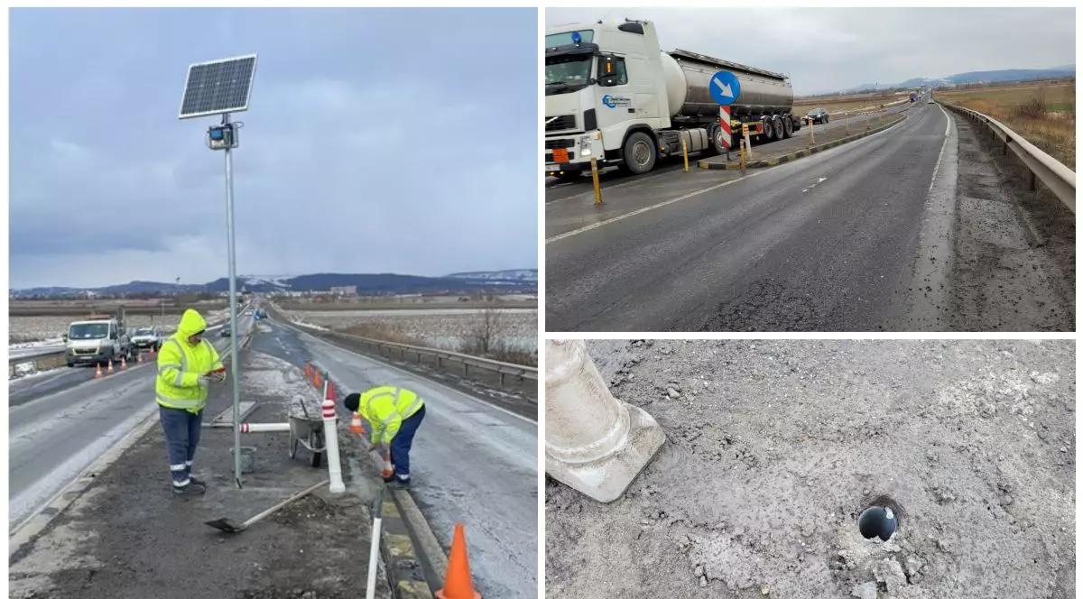 Panourile solare de pe DN1, între Brașov și Sibiu, furate la câteva zile de la montare