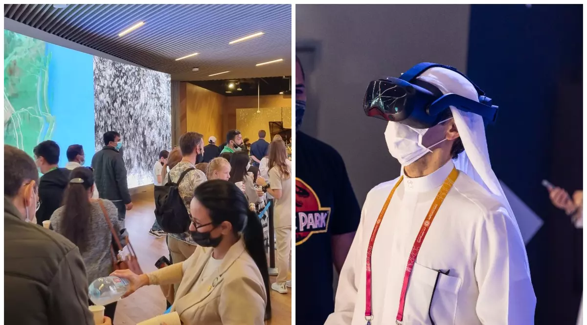România își întâmpină vizitatorii la Expo 2020 Dubai cu apă minerală îmbuteliată. Statele vecine, cu roboți și călătorii virtuale