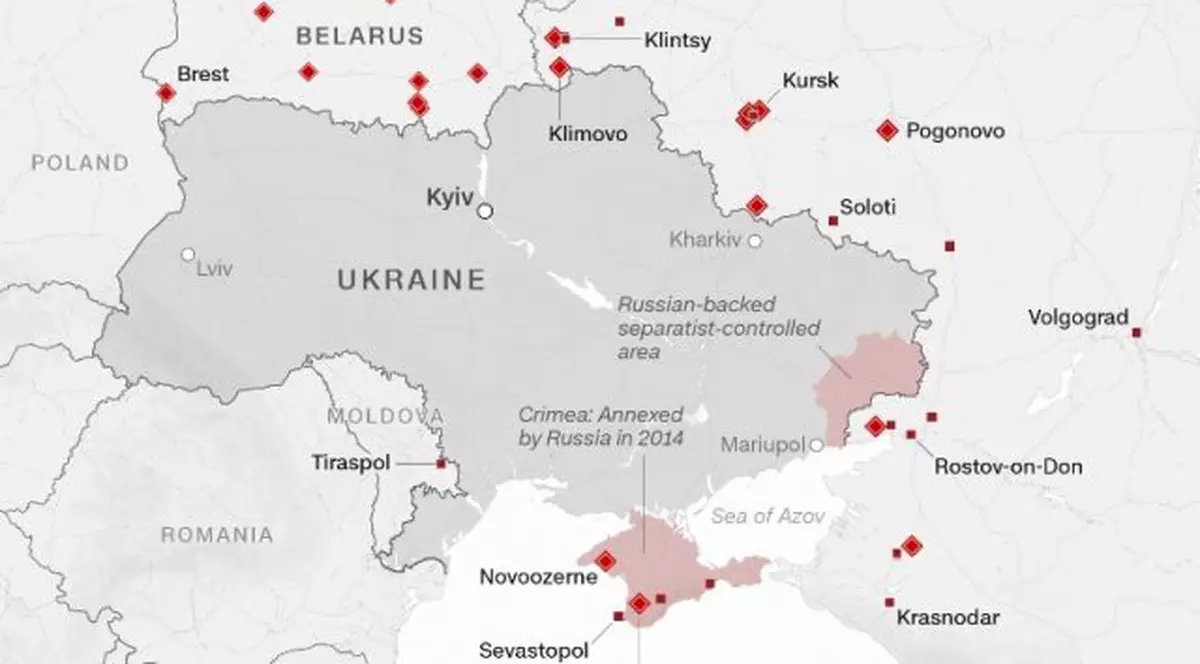 CNN: Ucraina, înconjurată de trupele ruse din trei părți. Harta punctelor strategice din care ar putea fi declanșată o invazie