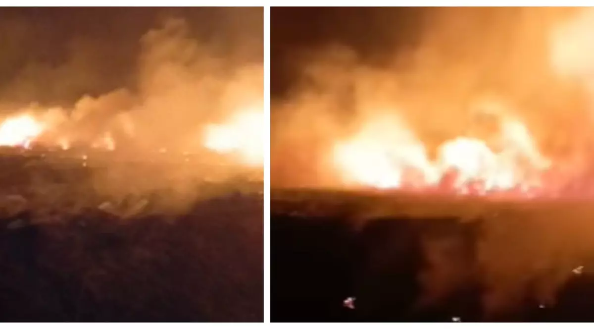 Incendiu puternic de vegetație în Prahova. Este al doilea în ultimele 24 de ore