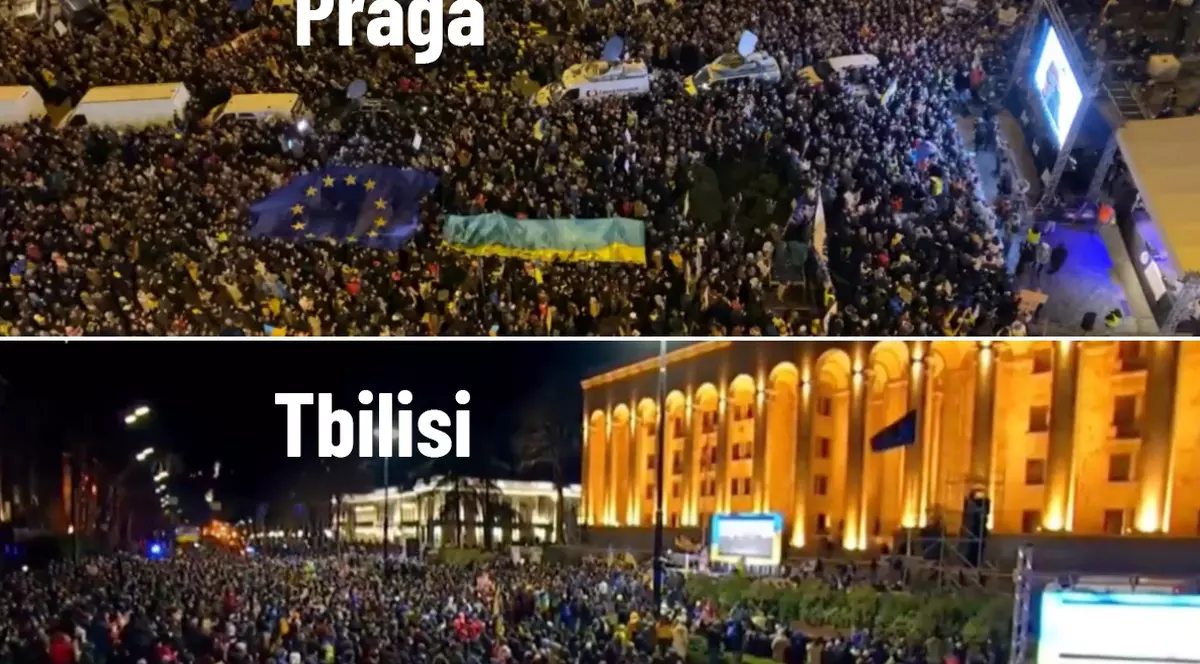 VIDEO | Proteste uriașe în mai multe orașe față de invazia Rusiei în Ucraina. Zelenski le-a transmis live, pe Zoom, un mesaj oamenilor ieșiți în stradă