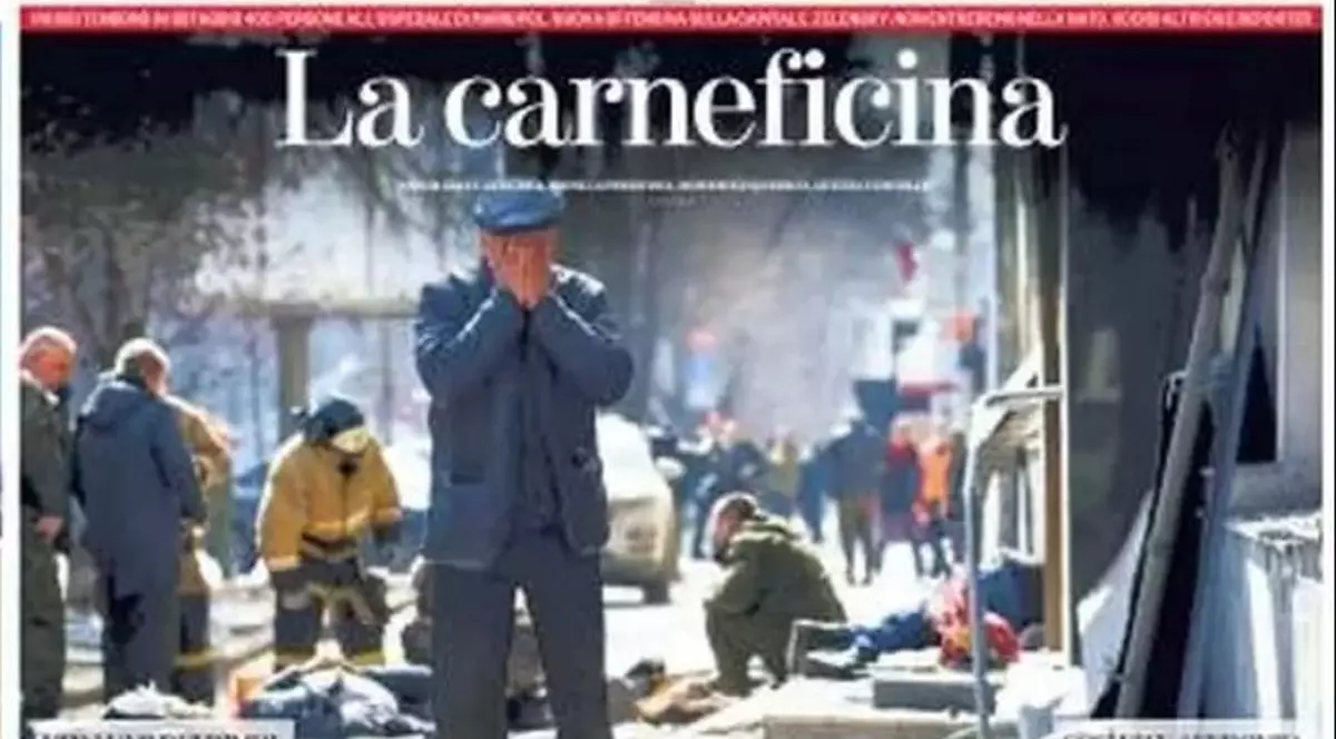 Un ziar italian a pus pe prima pagină civili atacați de o rachetă. Ce rachetă era?