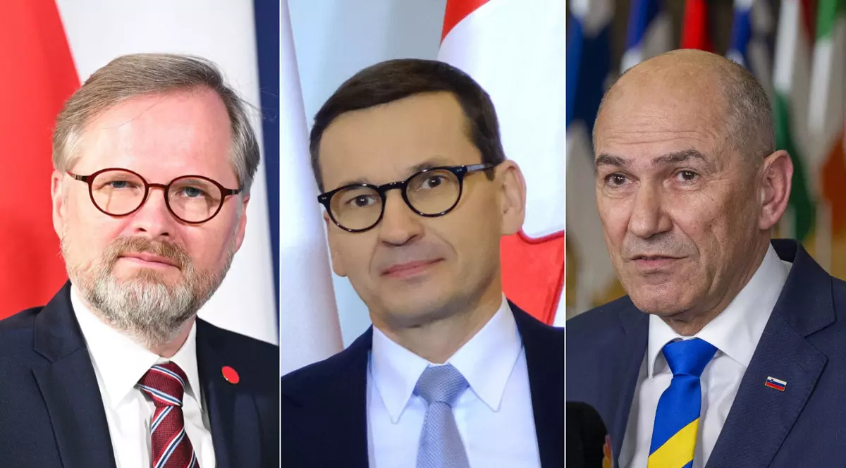Premierii Cehiei, Poloniei și Sloveniei au ajuns în Kievul bombardat pentru a discuta cu Volodimir Zelenski
