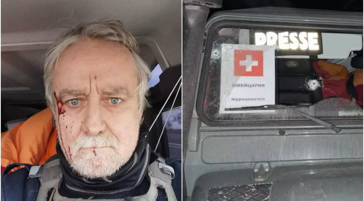 Guillaume Briquet și mașina sa atacată. FOTO: Facebook și Twitter