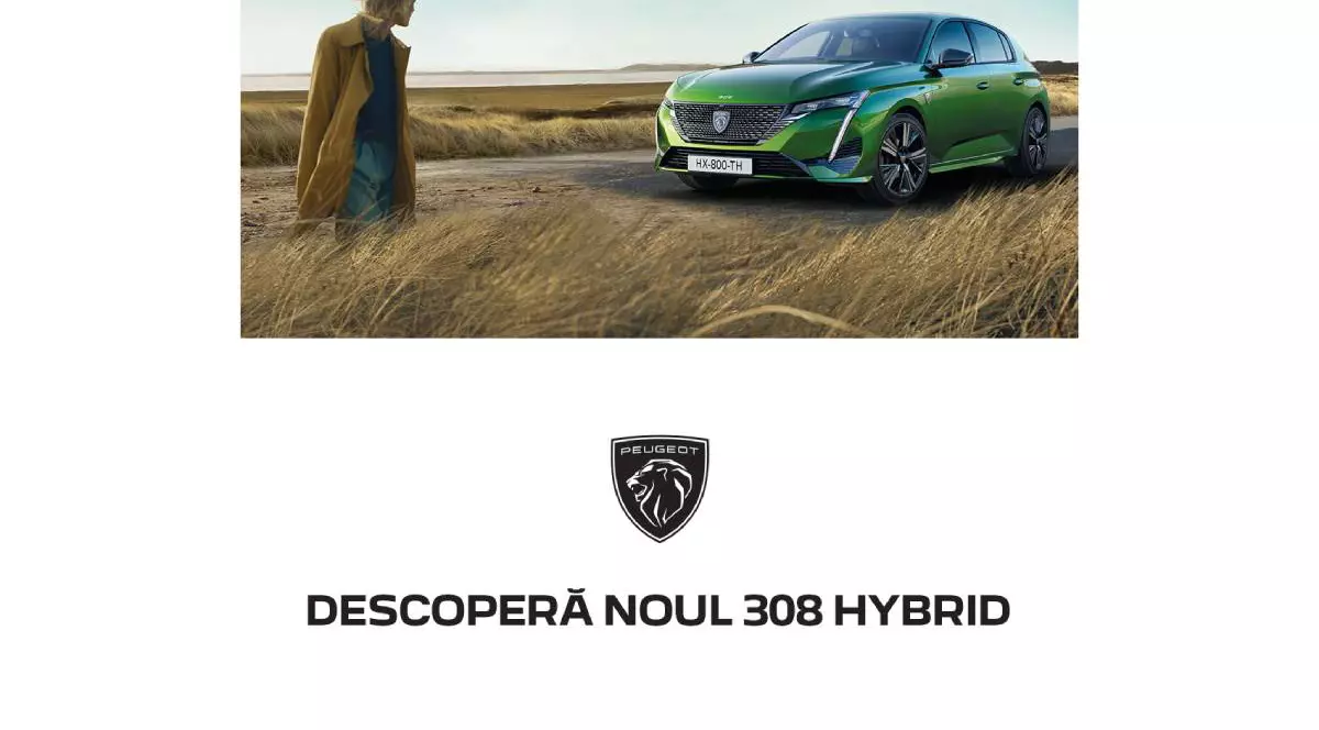 Noul PEUGEOT 308 - primul model ce poartă noul logo PEUGEOT