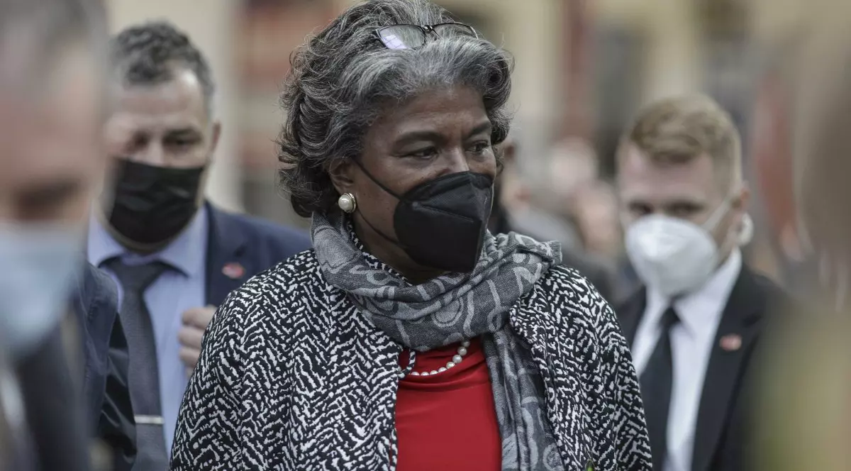 Ambasadoarea SUA la ONU a vizitat punctele de preluare a refugiaților din Gara de Nord. Foto: Inquam Photos / Octav Ganea