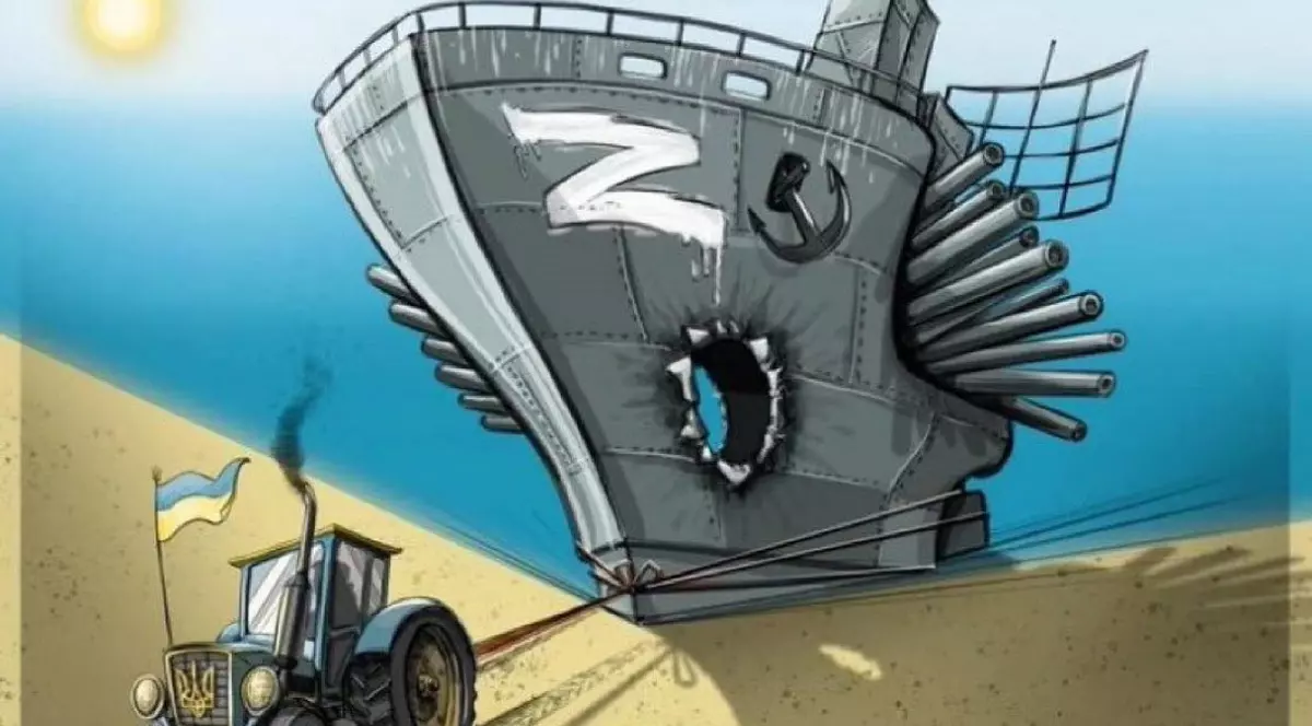 Cele mai tari glume pe seama crucișătorului rusesc Moskva, scos din uz de mai multe explozii: „L-au promovat submarin!”