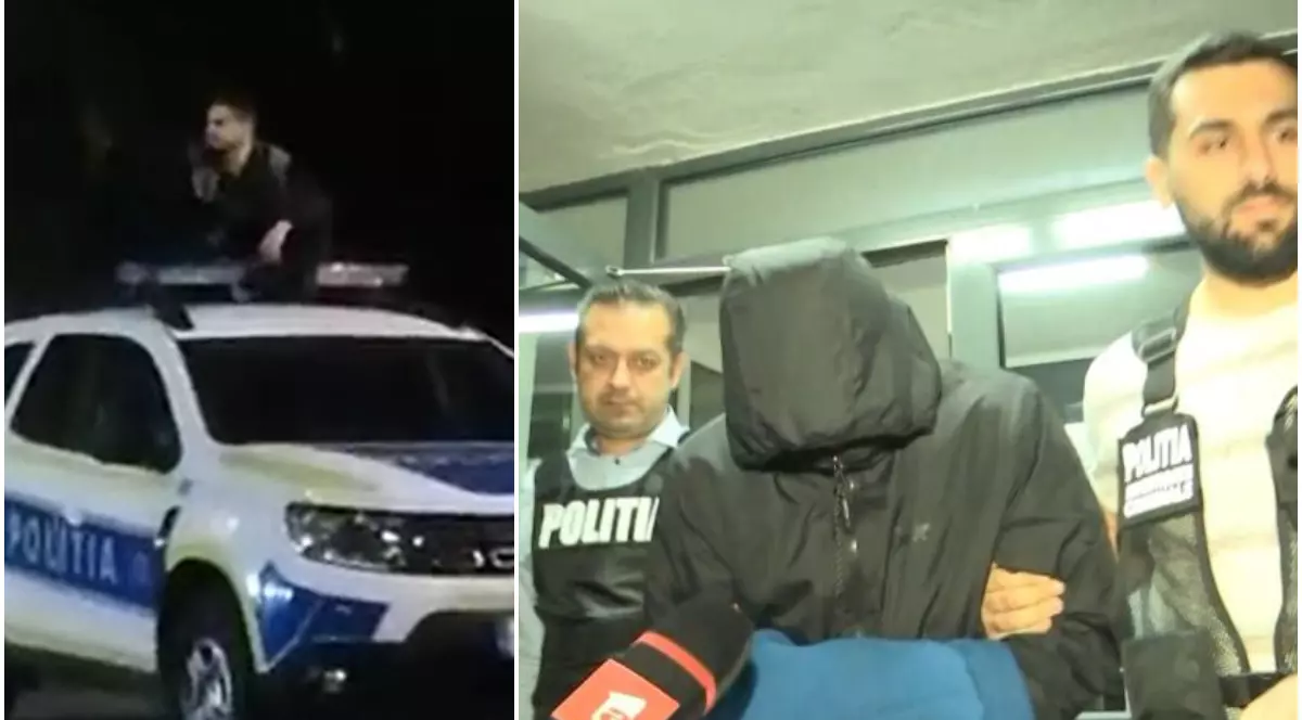 VIDEO | Studentul din Brașov urcat pe Dusterul Poliției, care apoi s-a lăudat pe TikTok, a fost găsit de polițiști