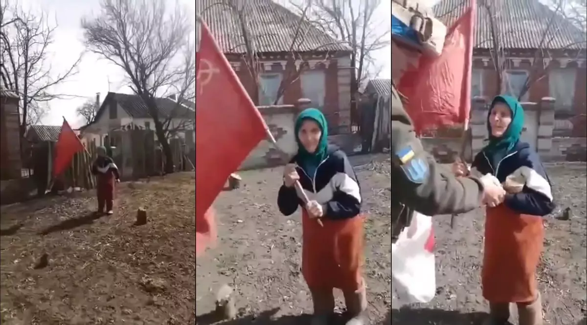 Babușka Z, devenită simbolul rus al invaziei în Ucraina, a fost găsită de reporterii BBC. „I-aș spune lui Putin că a greșit”