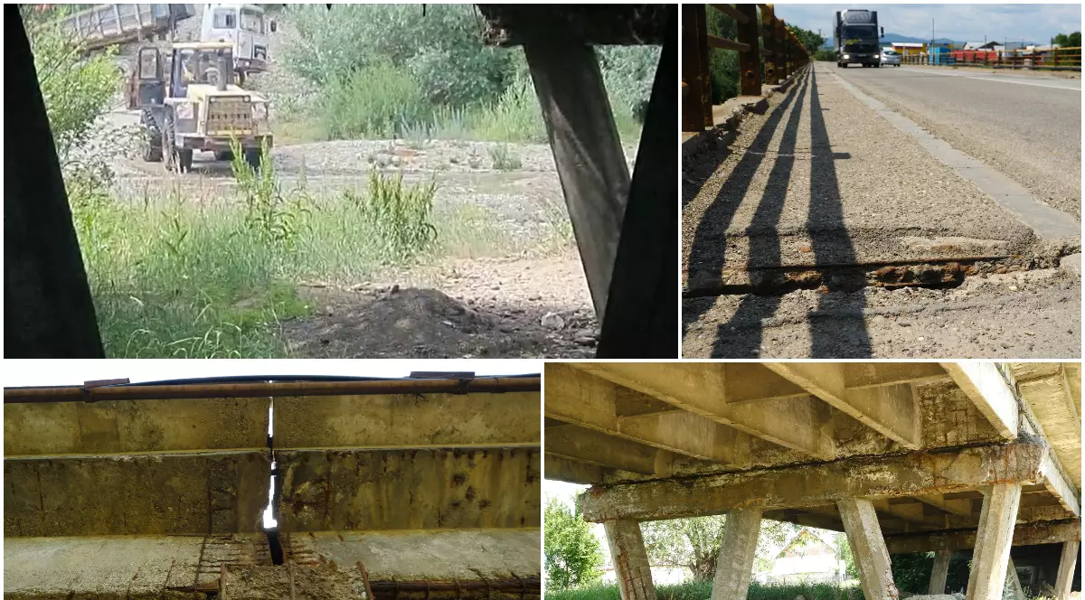 VIDEO. Mașinile CJ Neamț, prinse la excavat pietriș sub „podul groazei” de la Girov, deși legea o interzice. La apariția jurnaliștilor, oamenii și utilajele s-au evaporat