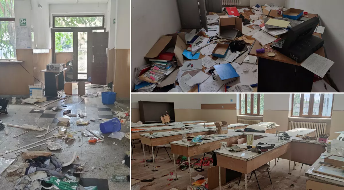 REPORTAJ. Colegiul „Mihai Eminescu”, mutat de Primăria Sectorului 4 pentru a-l consolida, a fost vandalizat: „Ar trebui scris pe pereți numele celor care promit de 3 ani că într-un an e gata”