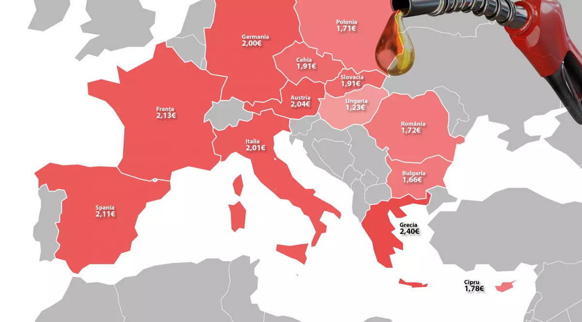 Harta prețurilor carburanților în UE. Cum stă România față de media europeană și în ce țări vecine se plătește mai puțin