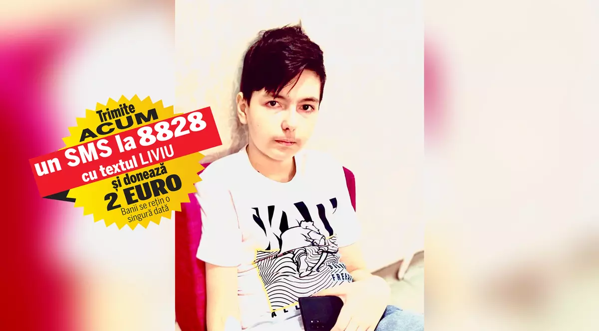 Liviu, olimpic la engleză, are nevoie de 30.000 de euro pentru a înfrunta destinul. Șansa băiatului care suferă de cancer, hidronefroză și morbus osler este un tratament în Austria