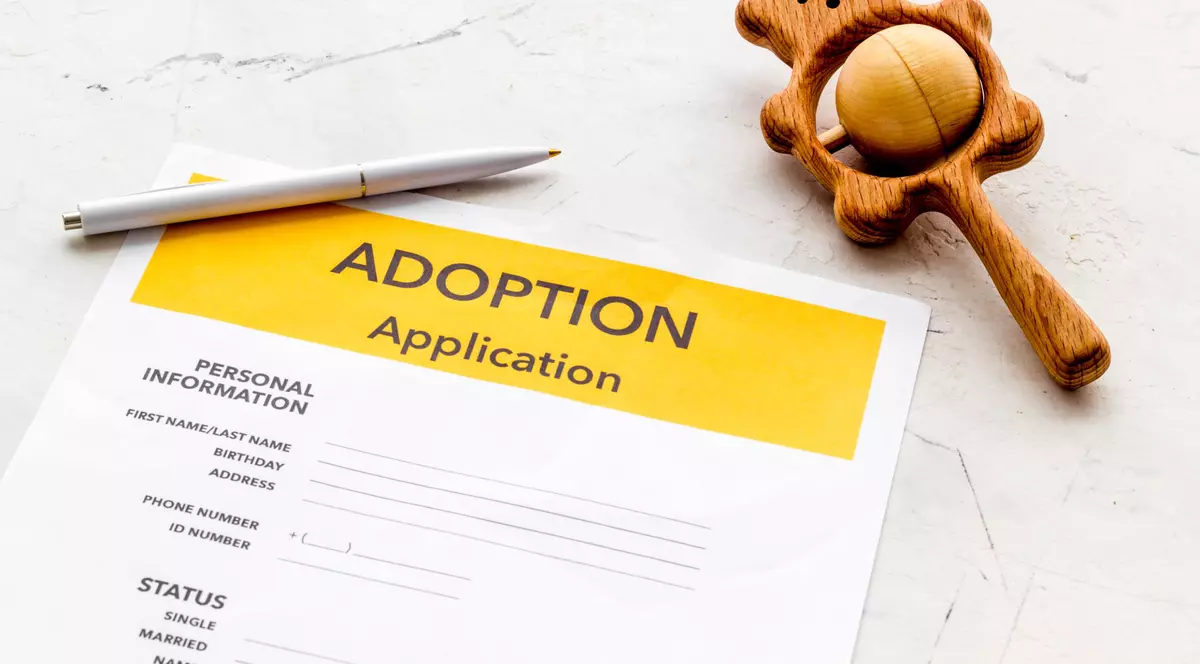 Cum poți să adopți un copil în 2022 - O jucărie de lemn, un pix şi un formular de adopţie pe o masă