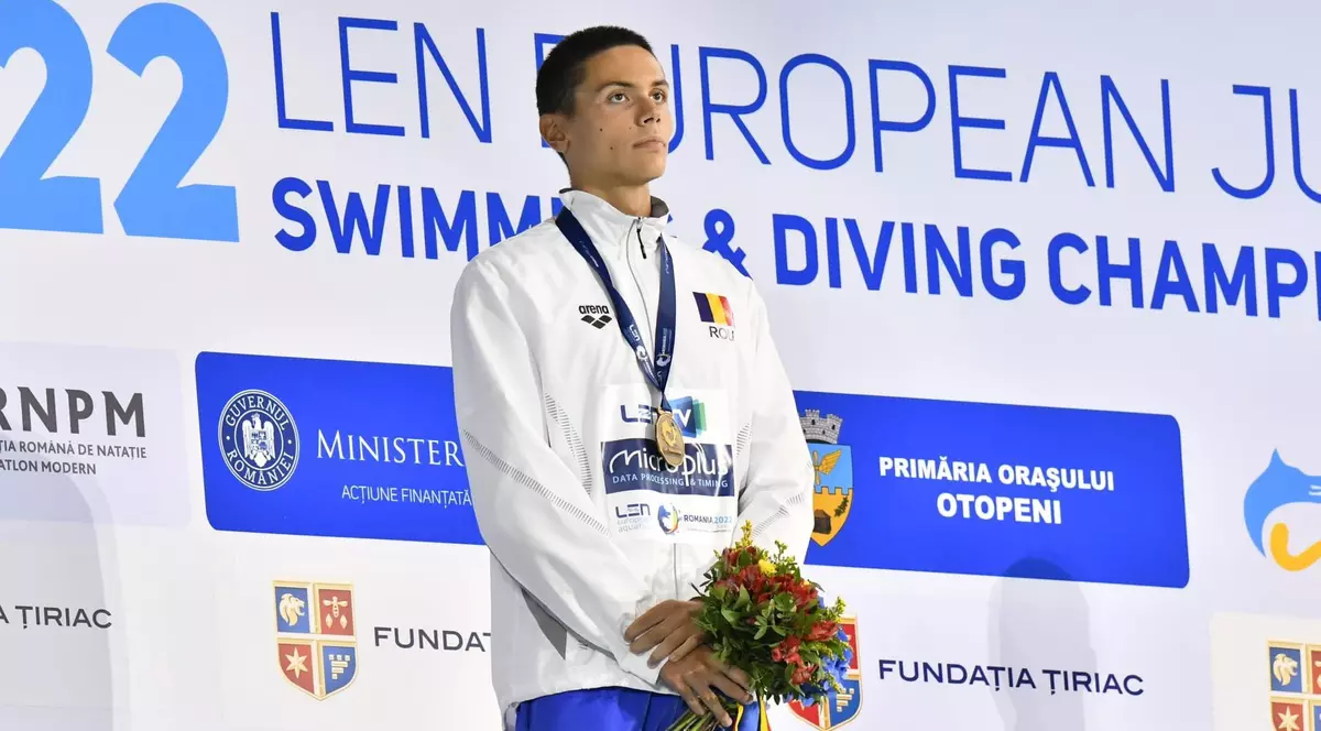 David Popovici, după a doua medalie de aur la Europenele de natație pentru juniori de la Otopeni: „Mi s-a făcut pielea de găină”