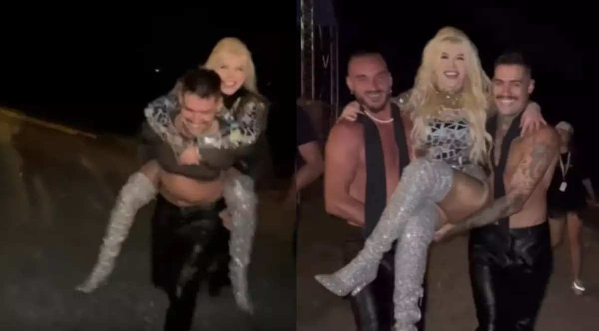 Loredana Groza, cărată în cârcă și apoi în brațe de dansatorii ei. Fanii au reacționat: „A ajuns la un nivel în care își permite orice”