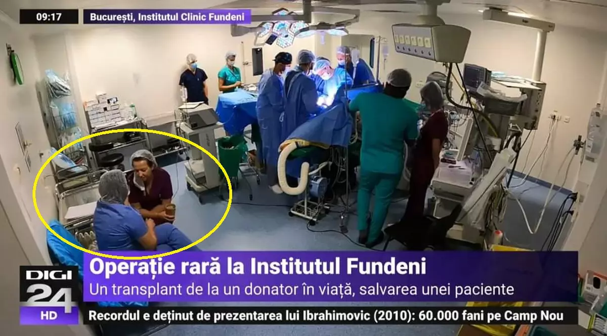 Sancțiunile anunțate de conducerea Institutului Fundeni pentru personalul care bea cafea și stătea fără mască în sala de operație
