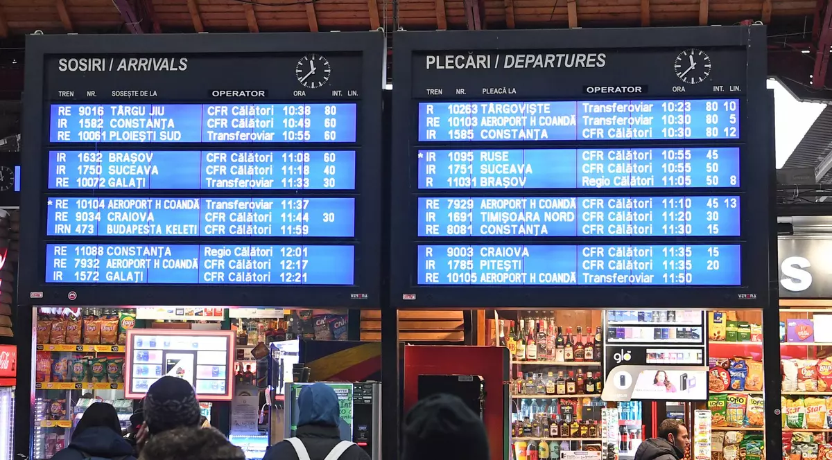 Cum se anunță întârzierea „trenurilor de stat” în Gara de Nord