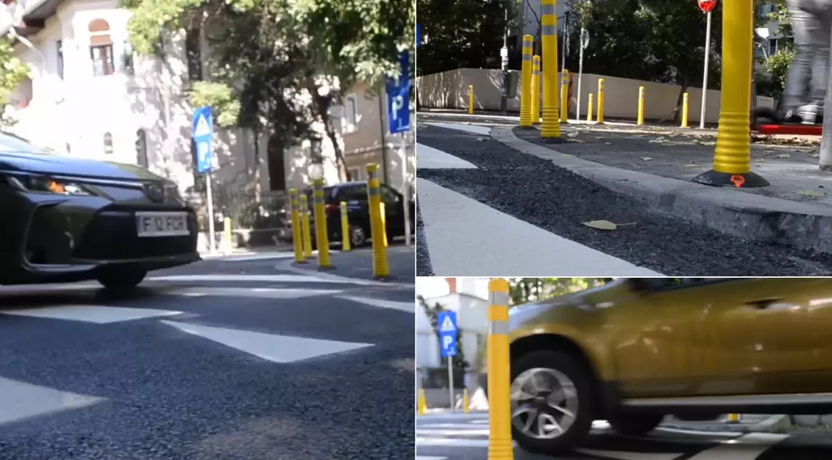Imagini cu primele intersecții supraînălțate din Sectorul 1. Clotilde Armand spune că sunt o premieră în București | VIDEO
