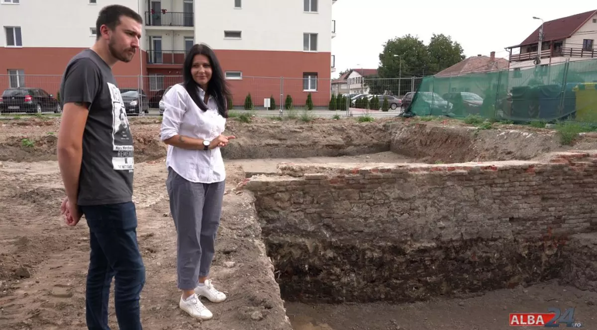 O parte din orașul roman Apulum, descoperită pe locul unde se ridică un hotel