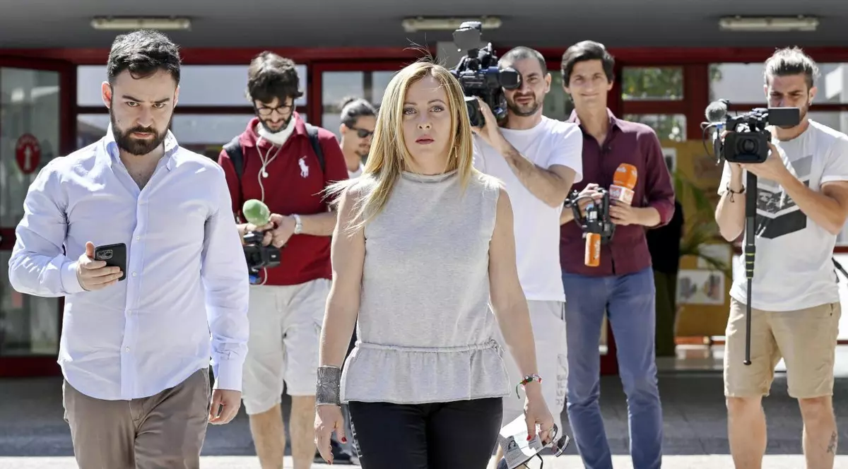 Giorgia Meloni, lidera Fratelli d'Italia Foto: EPA