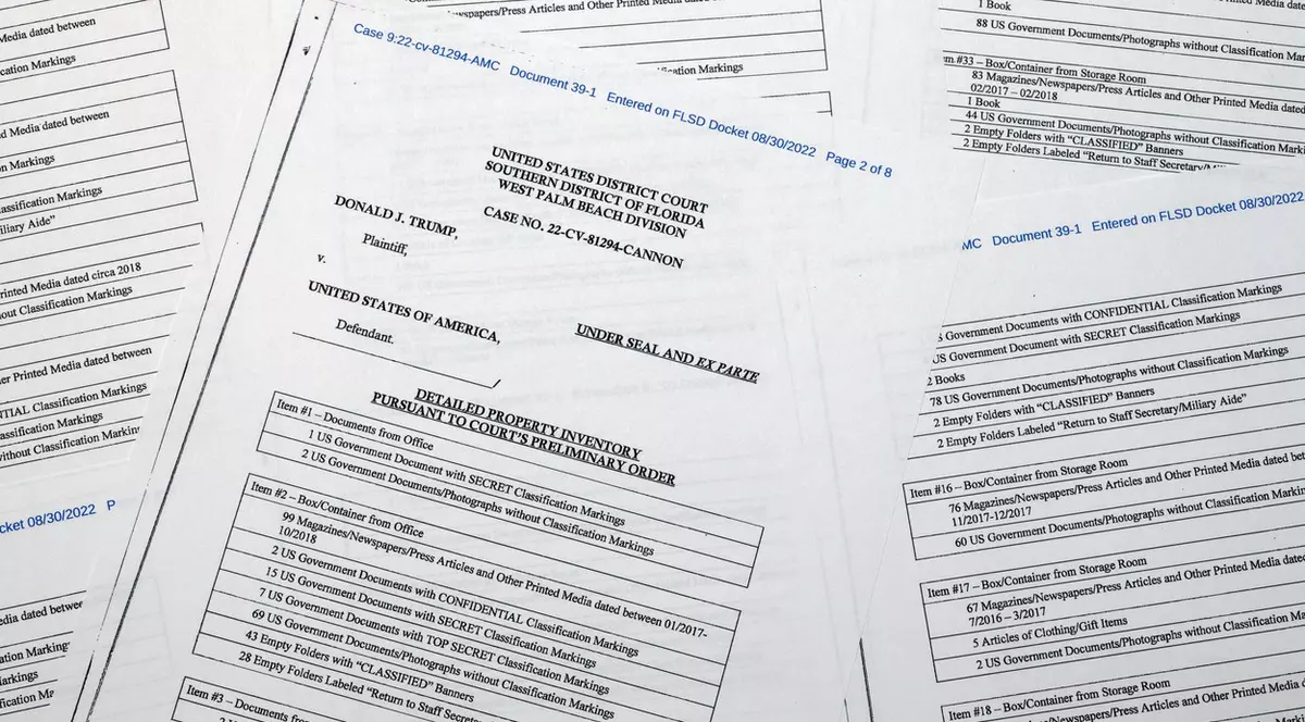 Documentele secrete ridicate de agenții FBI de la reședința privată lui Donald Trump. Lista a fost desecretizată