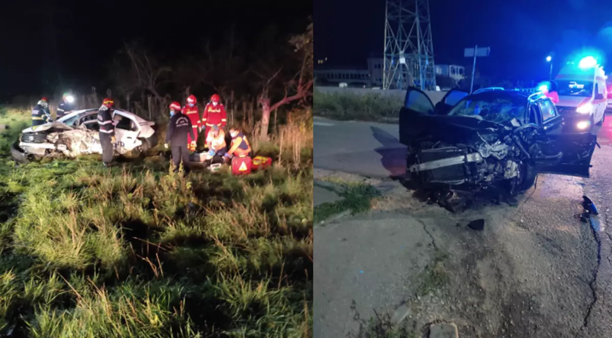 Accident grav în Râmnicu Vâlcea. Un bărbat a murit, alte două persoane la spital, după impactul devastator dintre două mașini