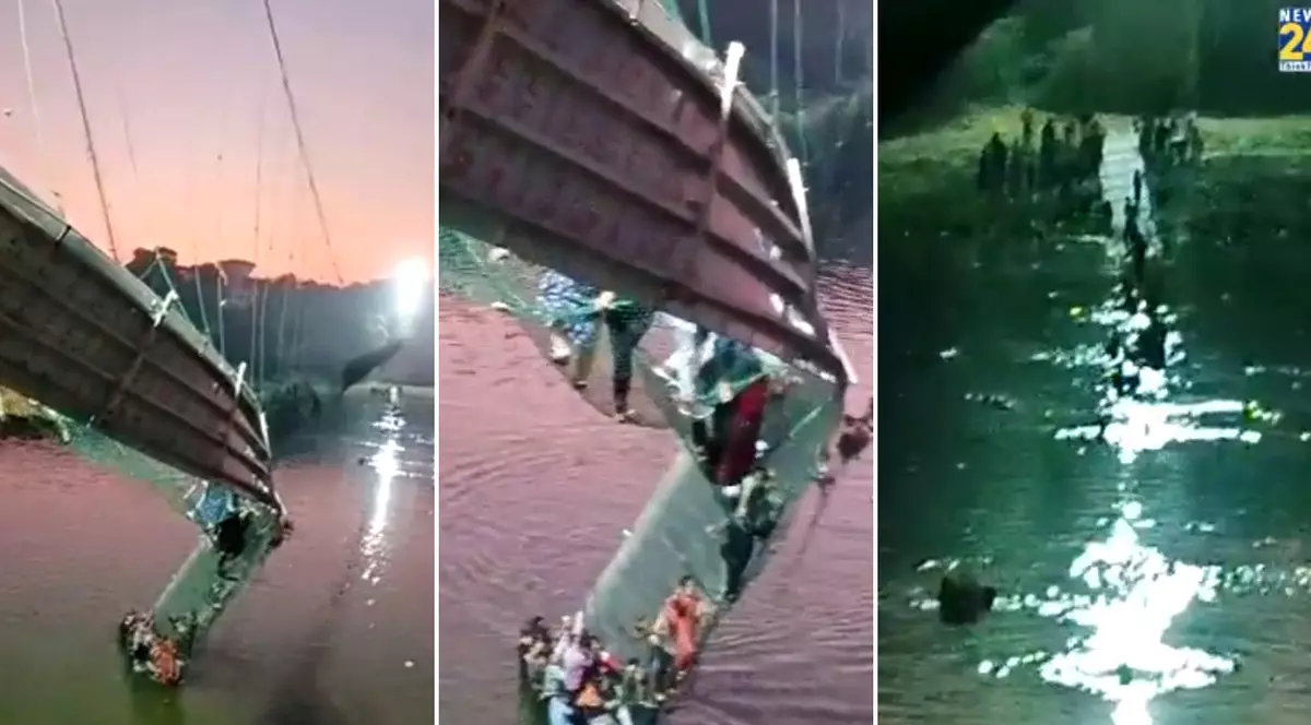 Tragedie în India, unde un pod proaspăt renovat s-a prăbușit. Sunt cel puțin 141 de morți