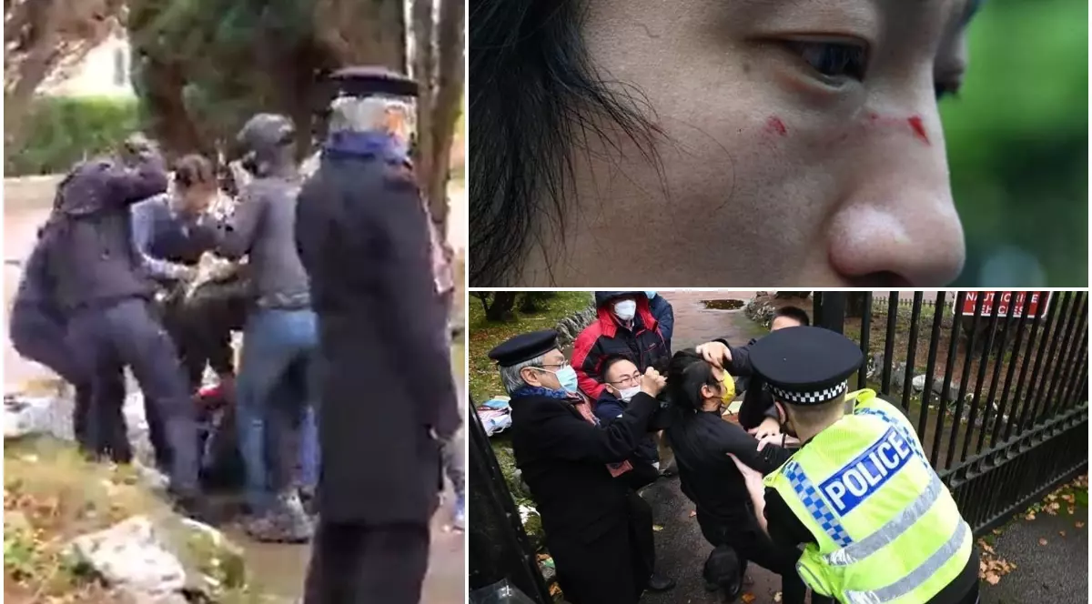 Un protestatar din Hong Kong a fost luat de pe stradă, dus în curtea consulatului Chinei și bătut, la Manchester